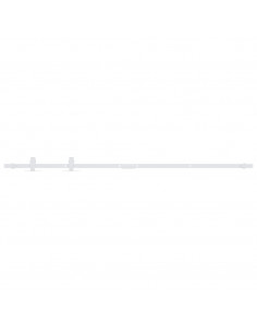 Kit Mini Anta Scorrevole in Acciaio al Carbonio Bianco 122 cm 2