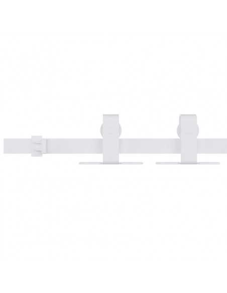 Kit Mini Anta Scorrevole in Acciaio al Carbonio Bianco 122 cm