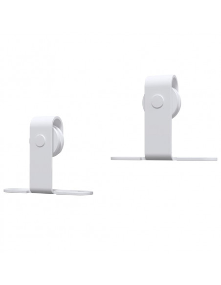 Kit Mini Anta Scorrevole in Acciaio al Carbonio Bianco 122 cm