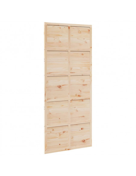 Porta per Granaio 90x208 cm in Legno Massello di Pino