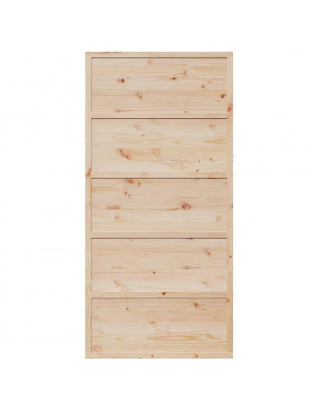 Porta per Granaio 100x208 cm in Legno Massello di Pino
