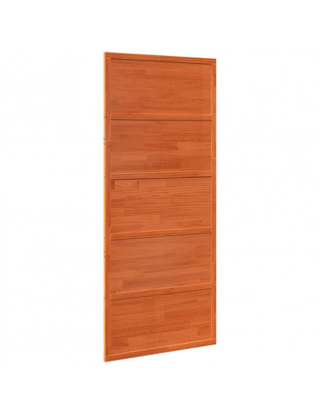 Porta del Granaio Marrone 90x208 cm in Legno Massello di Pino