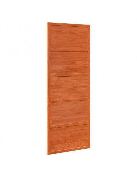 Porta del Granaio Marrone 80x208 cm in Legno Massello di Pino