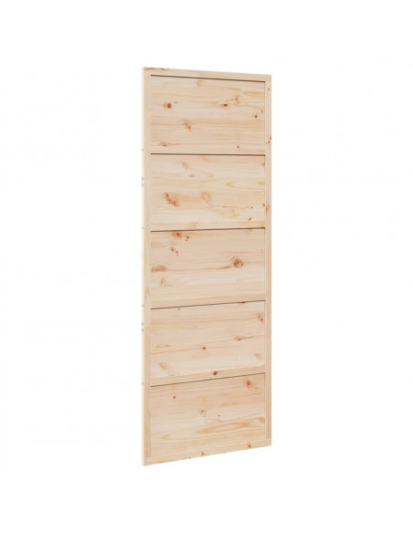 Porta per Granaio 80x208 cm in Legno Massello di Pino