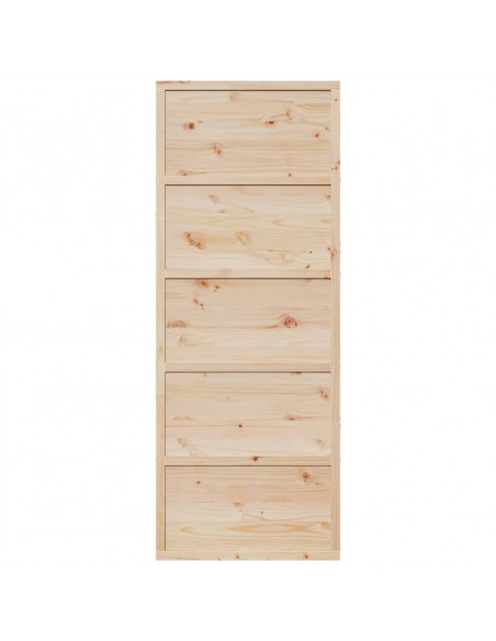 Porta per Granaio 80x208 cm in Legno Massello di Pino
