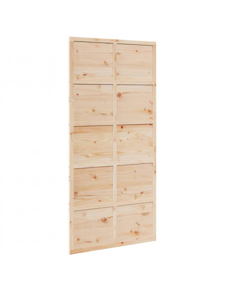 Porta per Granaio 100x208 cm in Legno Massello di Pino