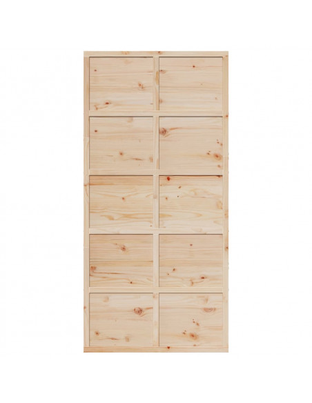 Porta per Granaio 100x208 cm in Legno Massello di Pino