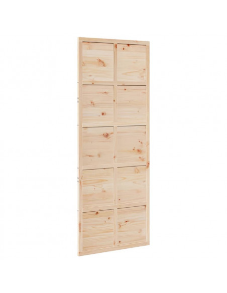 Porta per Granaio 80x208 cm in Legno Massello di Pino