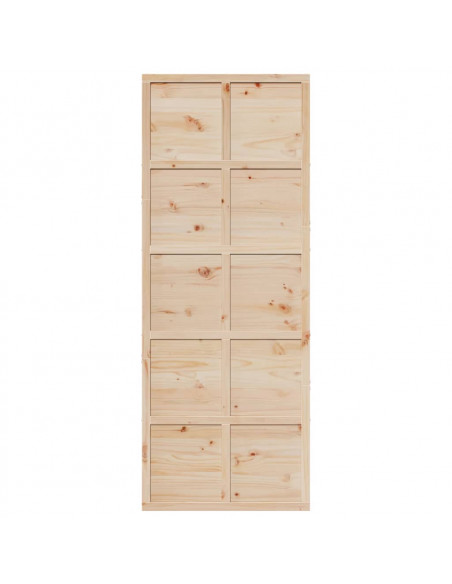 Porta per Granaio 80x208 cm in Legno Massello di Pino