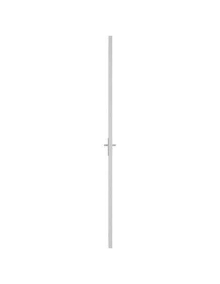 Porta Interna 76x201,5 cm Bianca in Vetro ESG e Alluminio