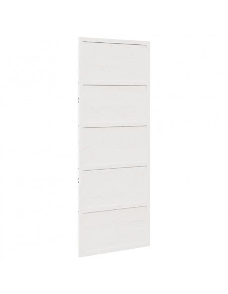 Porta del Granaio Bianca 80x208 cm in Legno Massello di Pino