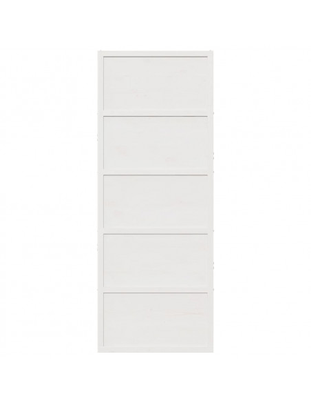 Porta del Granaio Bianca 80x208 cm in Legno Massello di Pino