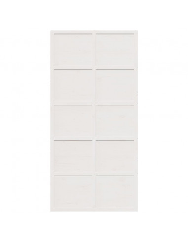 Porta del Granaio Bianca 100x208 cm in Legno Massello di Pino