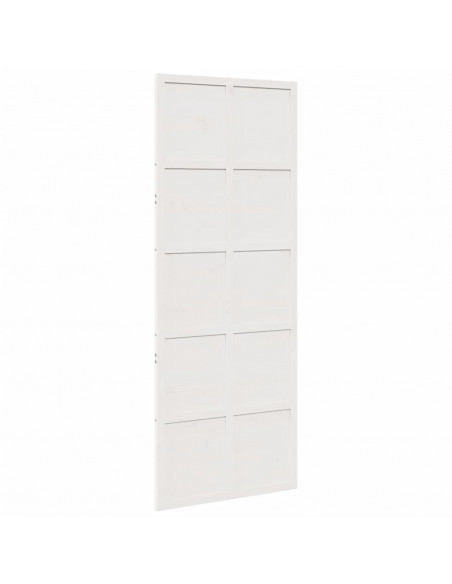 Porta del Granaio Bianca 80x208 cm in Legno Massello di Pino