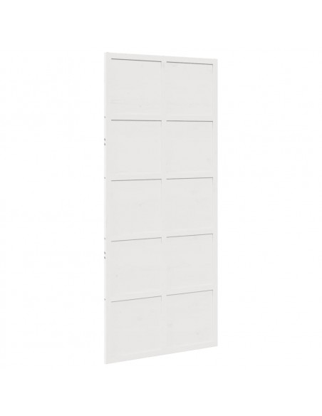 Porta del Granaio Bianca 90x208 cm in Legno Massello di Pino