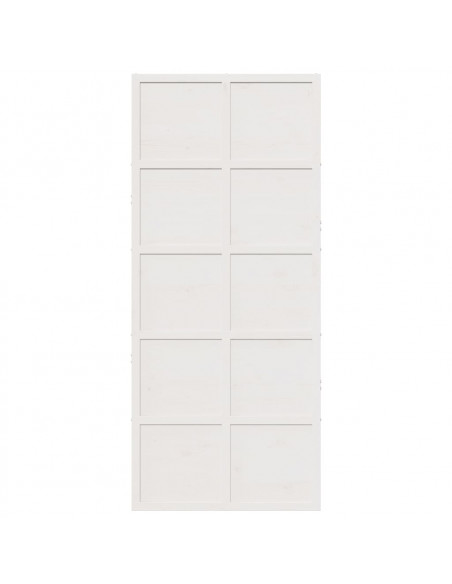 Porta del Granaio Bianca 90x208 cm in Legno Massello di Pino