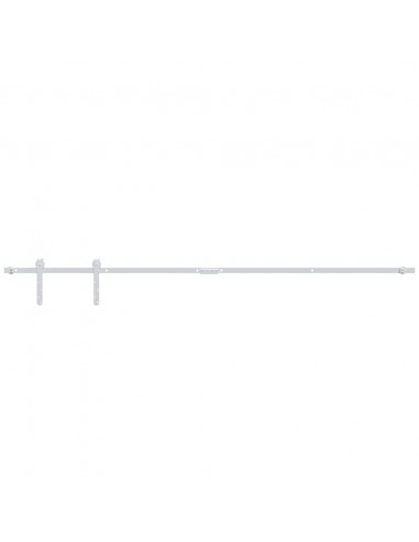 Kit Mini Anta Scorrevole in Acciaio al Carbonio Bianco 183 cm