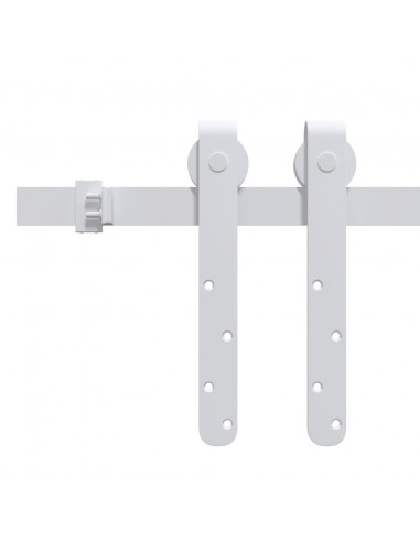 Kit Mini Anta Scorrevole in Acciaio al Carbonio Bianco 183 cm