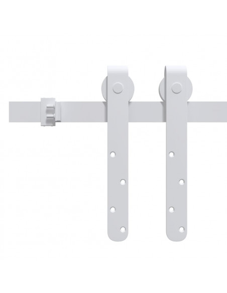 Kit Mini Anta Scorrevole in Acciaio al Carbonio Bianco 183 cm