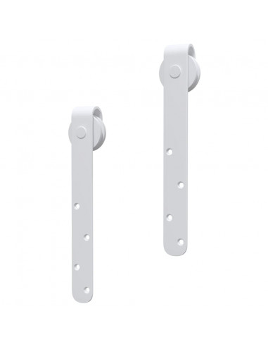 Kit Mini Anta Scorrevole in Acciaio al Carbonio Bianco 183 cm