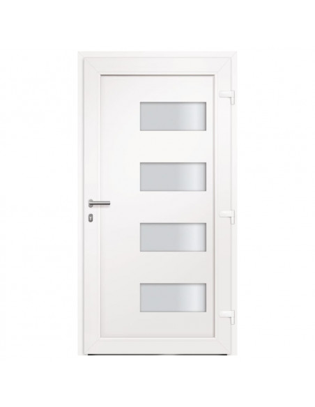 Porta d'Ingresso in Alluminio e PVC Antracite 100x200 cm