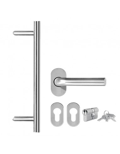 Porta d'Ingresso in Alluminio e PVC Antracite 100x200 cm