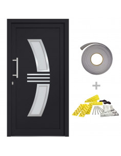 Porta di Ingresso Antracite 98x208 cm 2