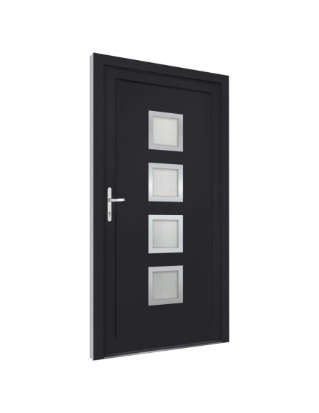 Porta Ingresso Antracite 88x200 cm in PVC