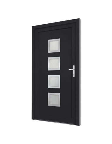 Porta Ingresso Antracite 98x190 cm in PVC