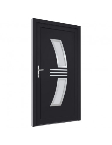 Porta Ingresso Antracite 98x200 cm in PVC