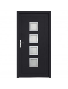 Porta Ingresso Antracite 98x200 cm in PVC 2