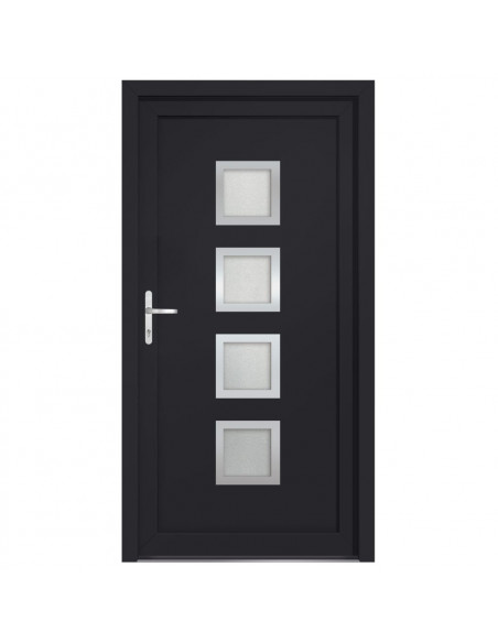 Porta Ingresso Antracite 98x200 cm in PVC