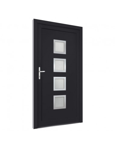 Porta Ingresso Antracite 98x200 cm in PVC