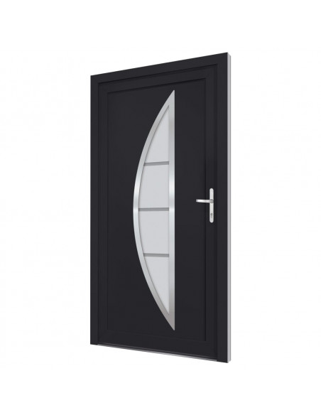 Porta Ingresso Antracite 98x208 cm in PVC