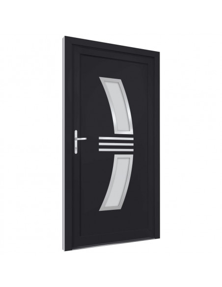 Porta Ingresso Antracite 98x208 cm in PVC