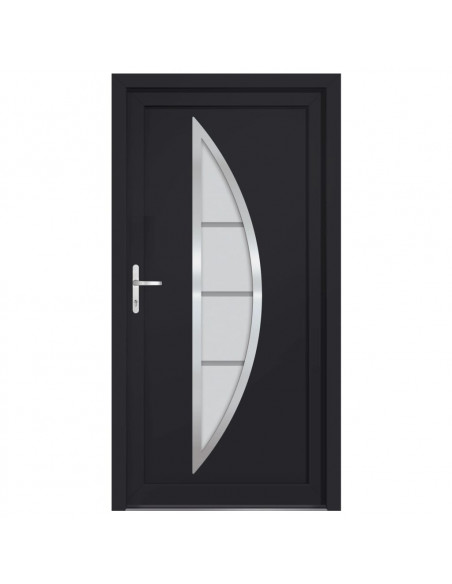 Porta Ingresso Antracite 98x208 cm in PVC