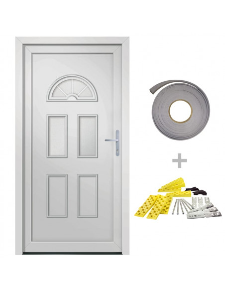 Porta Ingresso Bianca 110x210 cm in PVC