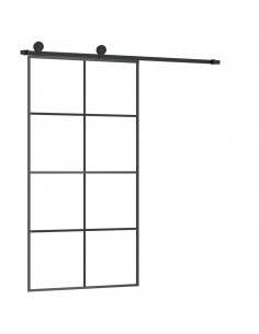 Porta Scorrevole con Ferramenta 102,5x205cm Vetro ESG Alluminio 2