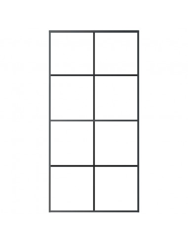 Porta Scorrevole con Ferramenta 102,5x205cm Vetro ESG Alluminio