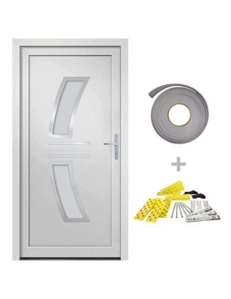 Porta Ingresso Bianca 98x200 cm in PVC