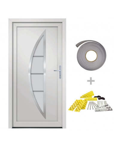 Porta Ingresso Bianca 108x200 cm in PVC