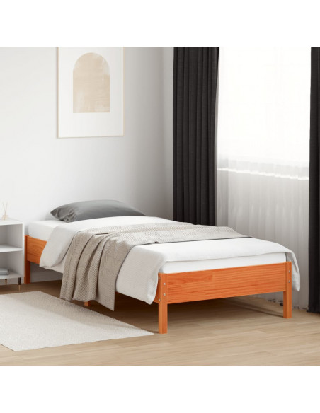 Giroletto Marrone Cera 90x200 cm in Legno Massello di Pino