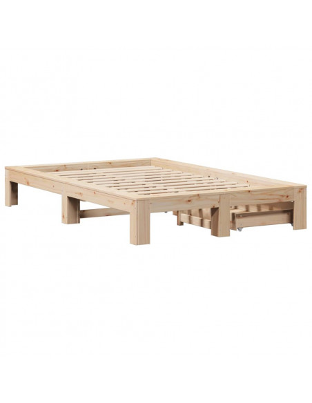 Giroletto senza Materasso 135x190 cm in Legno Massello di Pino