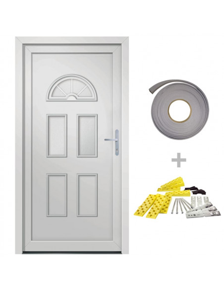 Porta Ingresso Bianca 98x208 cm in PVC
