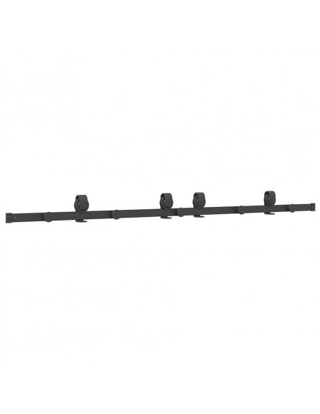 Kit di Binari per Porte Scorrevoli 183 cm Acciaio Nero