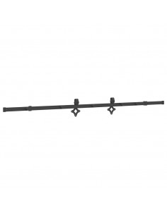 Kit di Binari per Porte Scorrevoli 213,5 cm Acciaio Nero 2