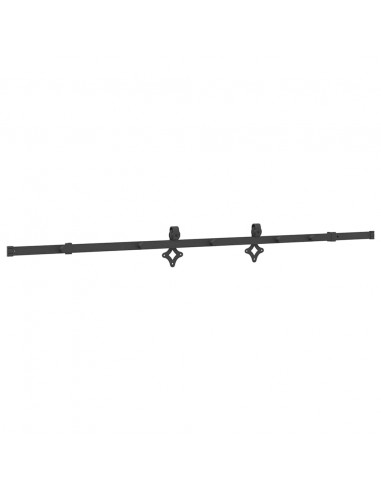 Kit di Binari per Porte Scorrevoli 213,5 cm Acciaio Nero