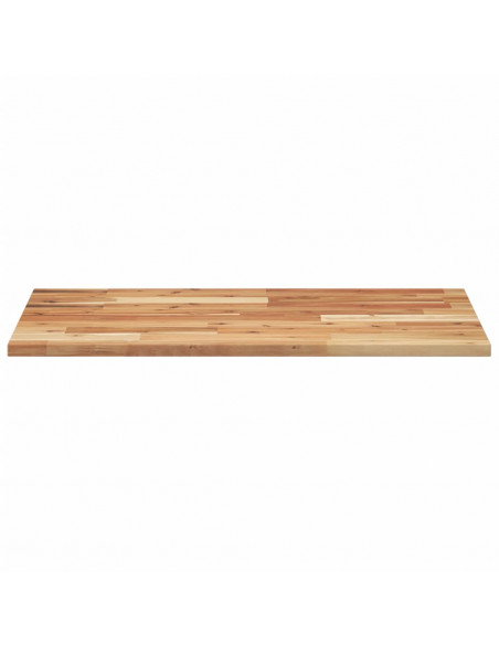 Piano Tavolo Rettangolare 80x50x2cm in Legno Massello di Acacia