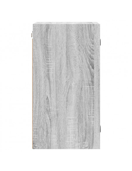 Mobile a Muro con Ante in Vetro Grigio Sonoma 35x37x68,5 cm