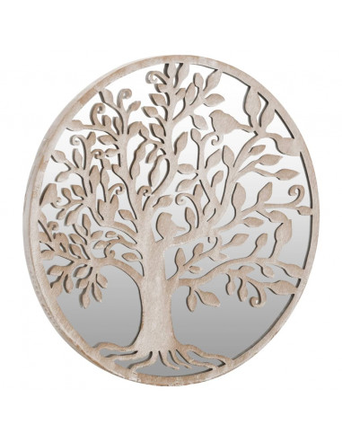 Specchio da Giardino Sabbia 40x2,5 cm in Ferro Rotondo Esterno